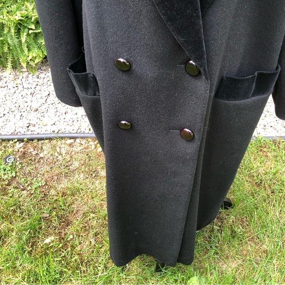 REDUCED: Karen Petites Black Wool Coat, no size shown - Picture 3 of 14